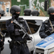 Police near the scene of the shooting in Halle, Germany